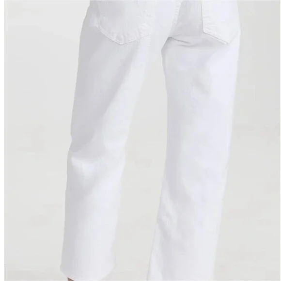 MOTHER Women's The Ditcher Crop Totally Innocent White Jeans Size 32 NWOT $189 - Picture 5 of 14